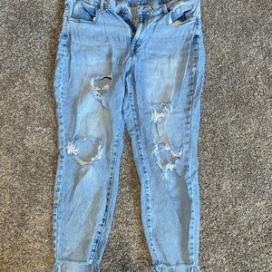 Light wash ripped jeans